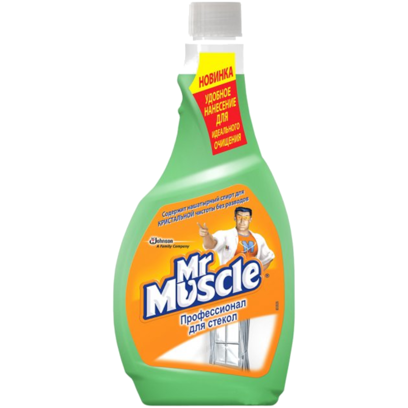 Засіб для миття скла MR.MUSCLE Професіонал з нашатирним спиртом Зелений, 500мл